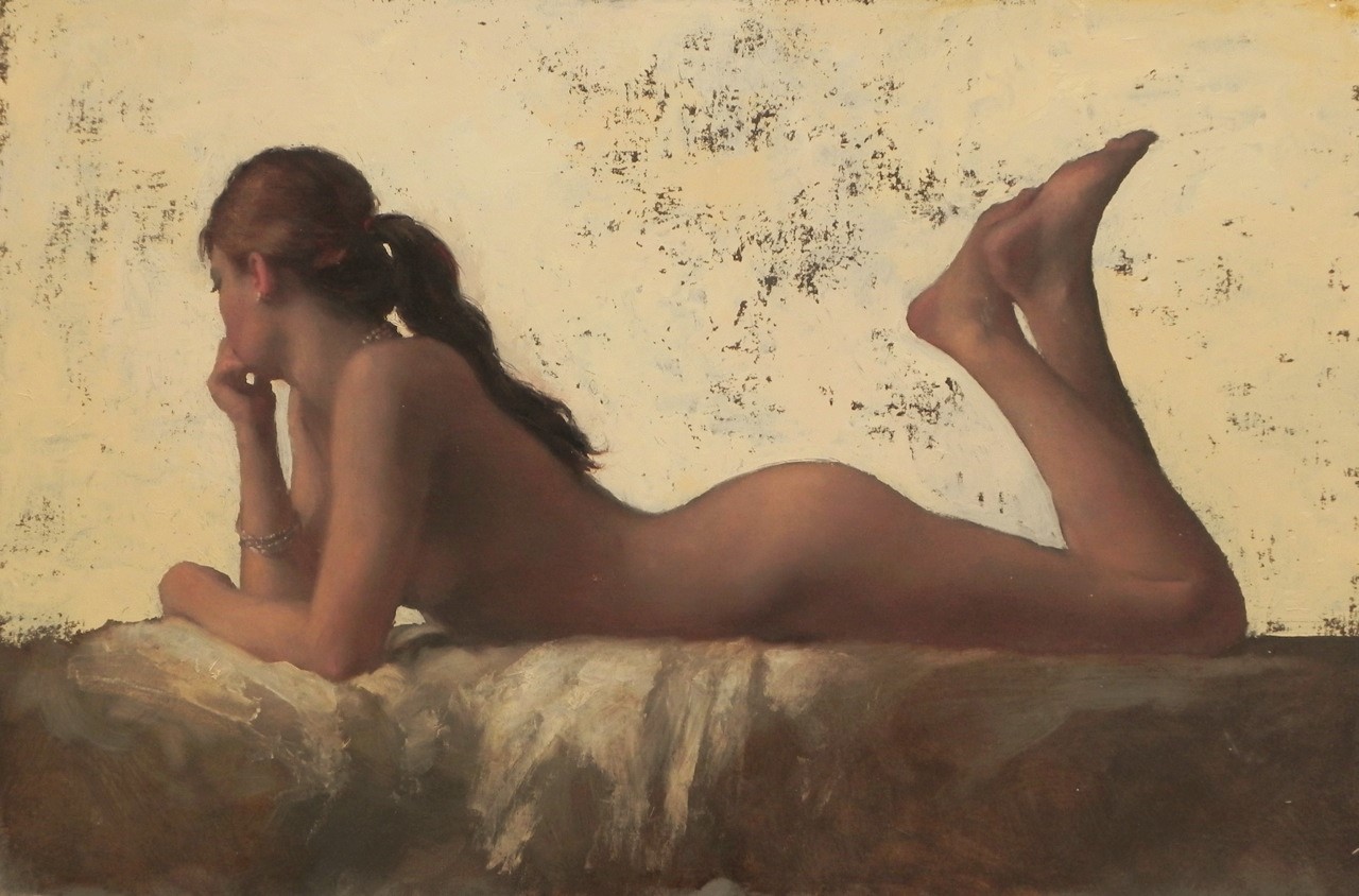 Michael Alford, Nude Reclining, Gold Michael Alford, Nude Reclining, Gold