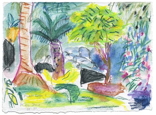 Ken Done, Middle Garden 3, Painting