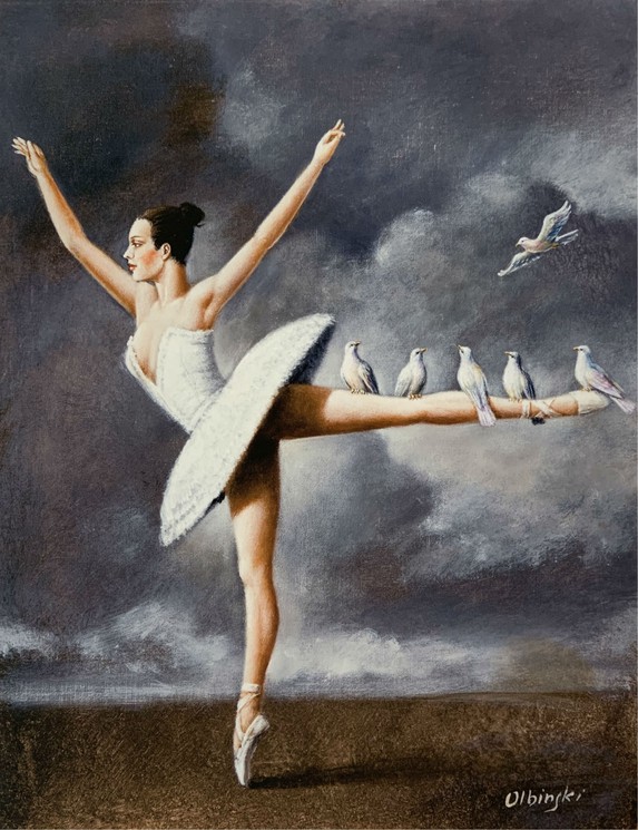 ▷ A ballerina by Rafal Olbinski, | Print | (1119573)