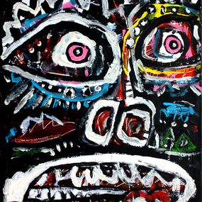 Painting, Face totem #4 (2/30), Themanfromthefuture Urano