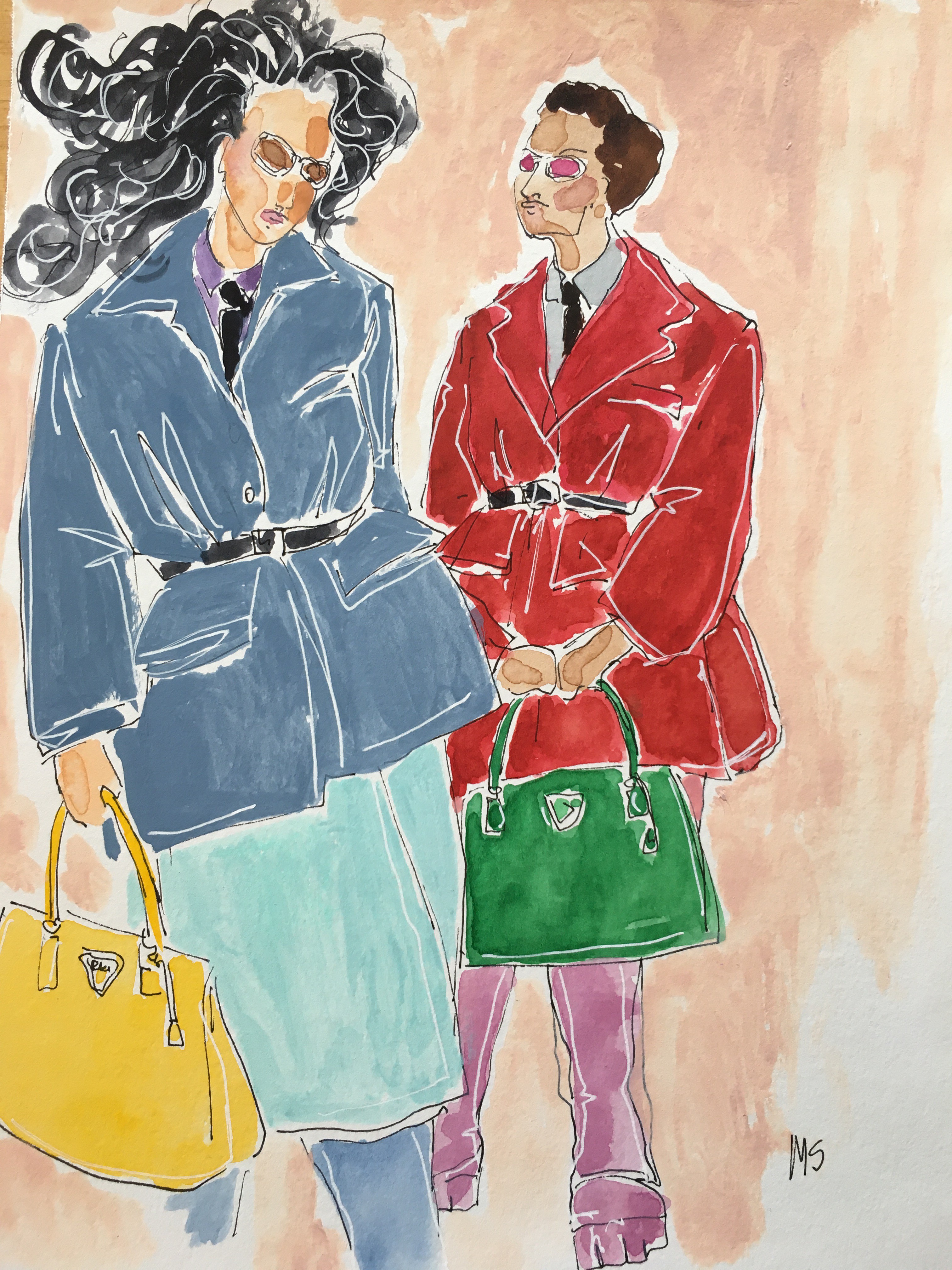 ▷ Prada Bag Ladies by Manuel Santelices, 2021 | Painting | Artsper (1126764)