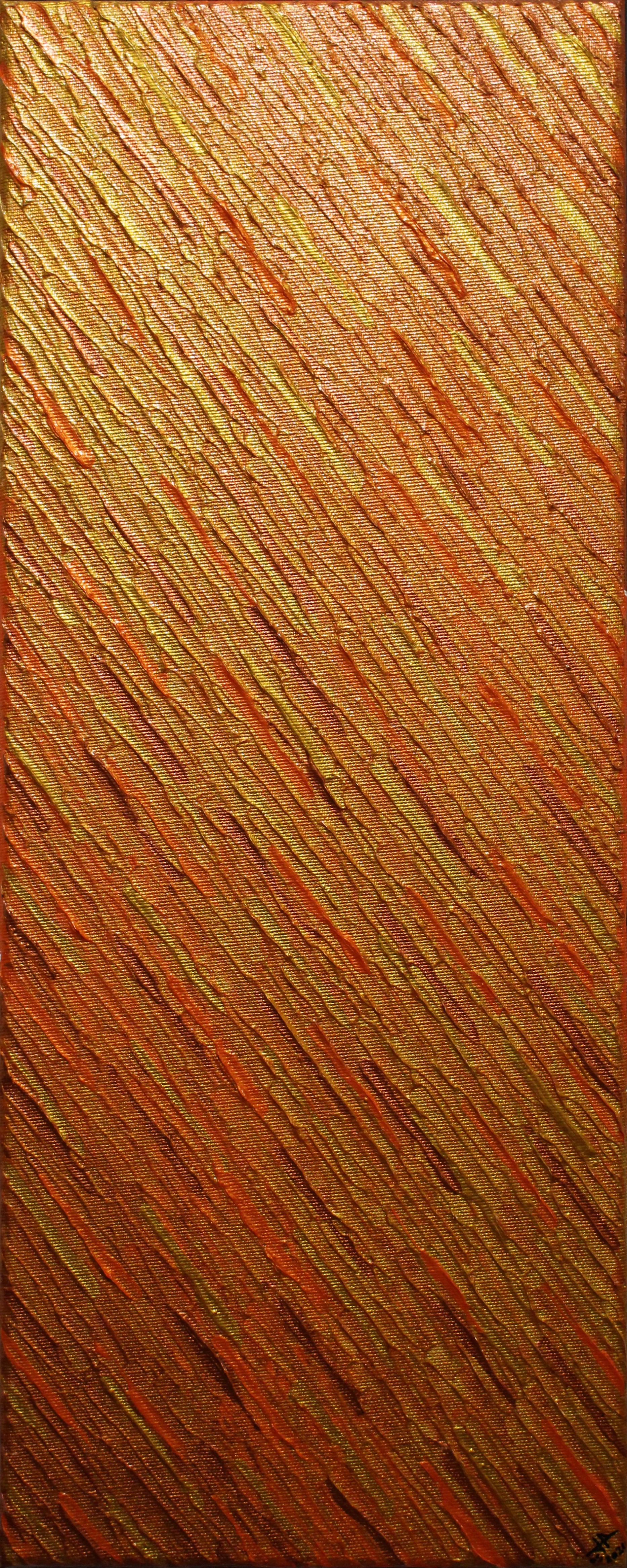 Jonathan Pradillon, Texture couteau or orange cuivre Jonathan Pradillon, Texture couteau or orange cuivre