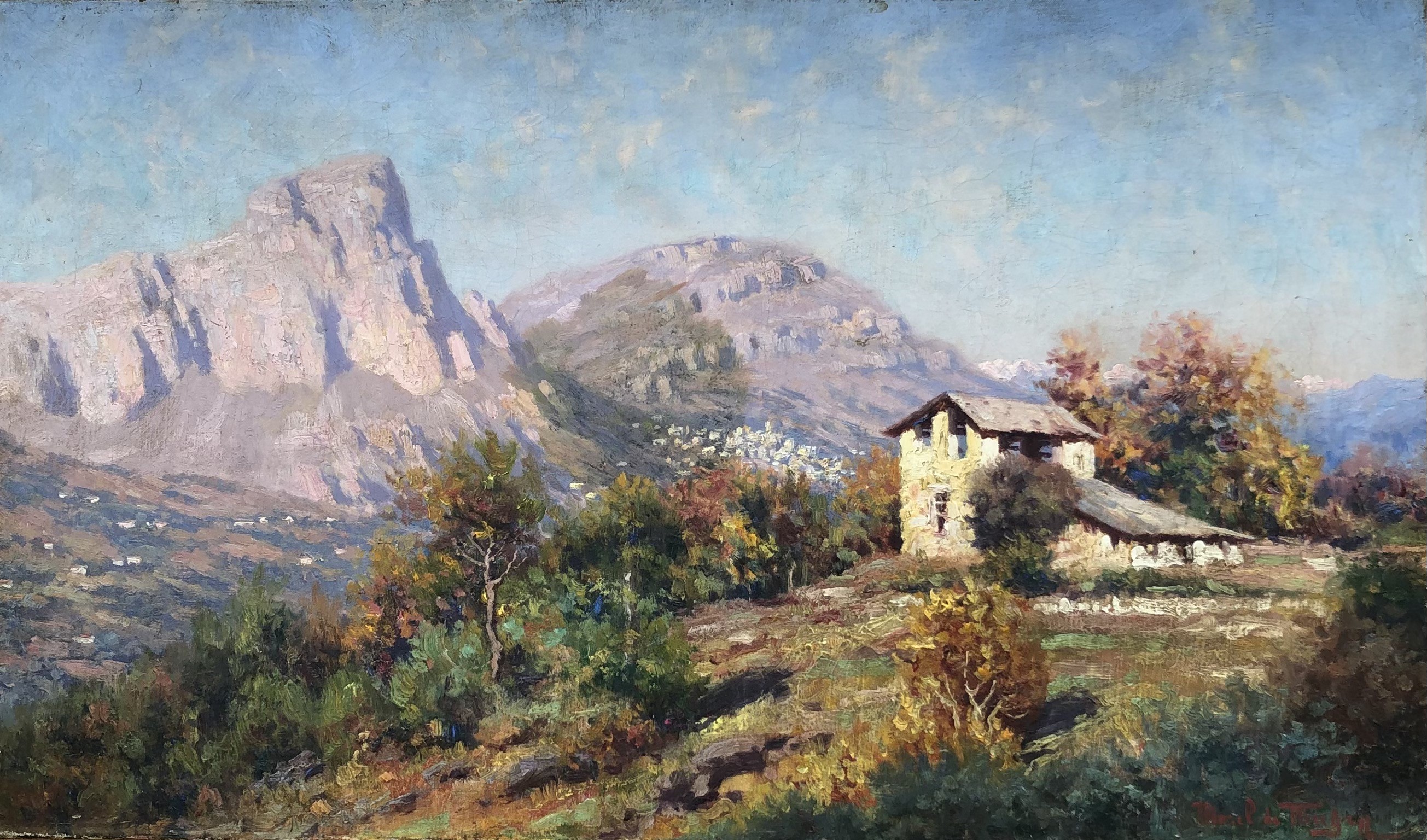 Adelin Charles Morel De Tanguy, Paysage Provençal Adelin Charles Morel De Tanguy, Paysage Provençal