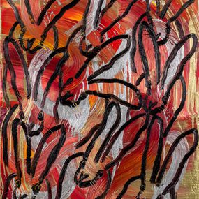 Painting, Red Totem II, Hunt Slonem