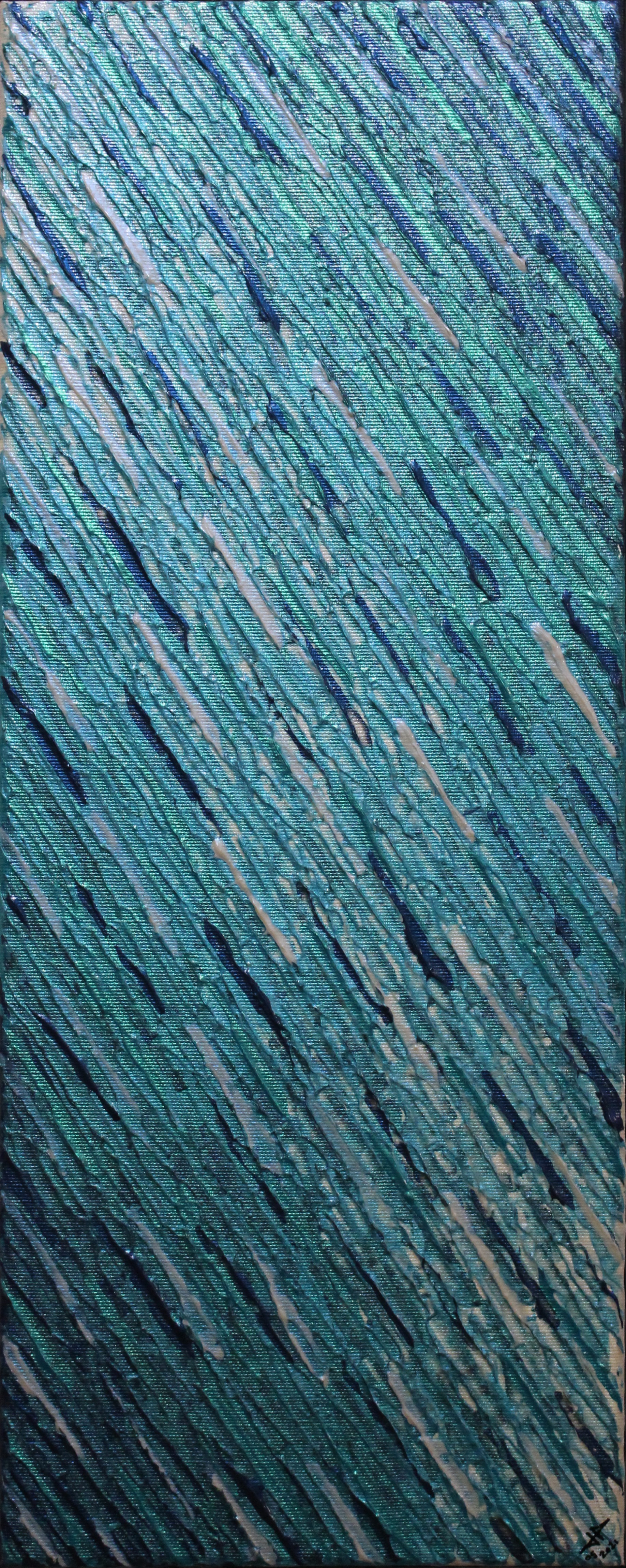 Jonathan Pradillon, Texture couteau blanc nacrée bleue iridescente Jonathan Pradillon, Texture couteau blanc nacrée bleue iridescente