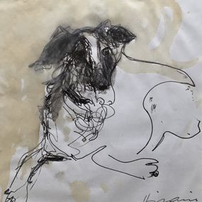 Dessin, Portrait de chien, Camille Hilaire