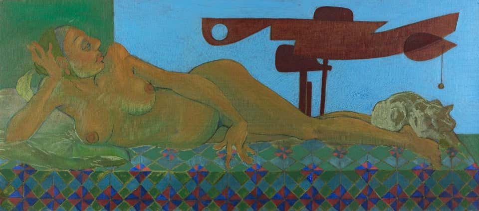 Leo Guida, Lying Nude with Signals 1 Leo Guida, Lying Nude with Signals 1