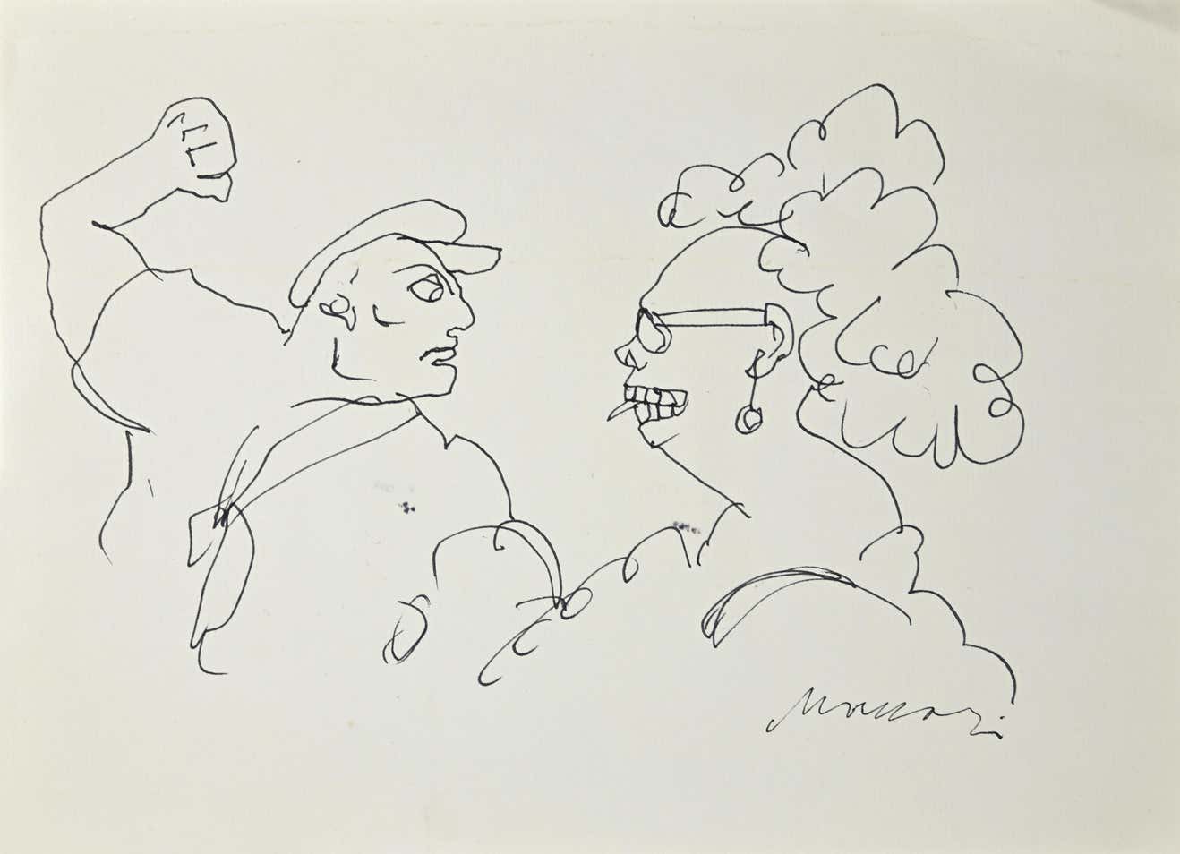 Mino Maccari, The Couple Mino Maccari, The Couple