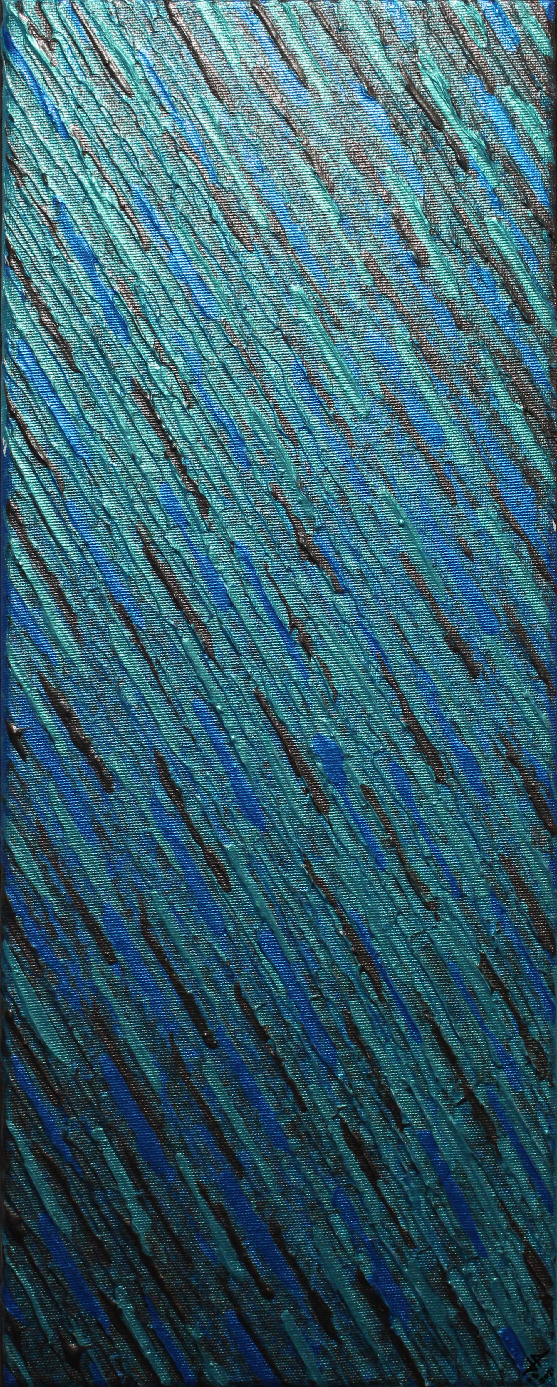 Jonathan Pradillon, Texture couteau bleue grise iridescente Jonathan Pradillon, Texture couteau bleue grise iridescente