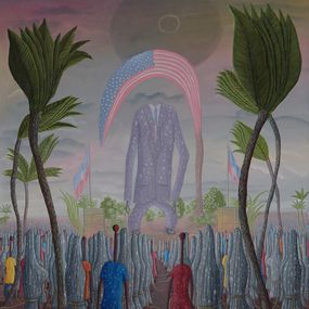Painting, A no-head president, Jonas Profil