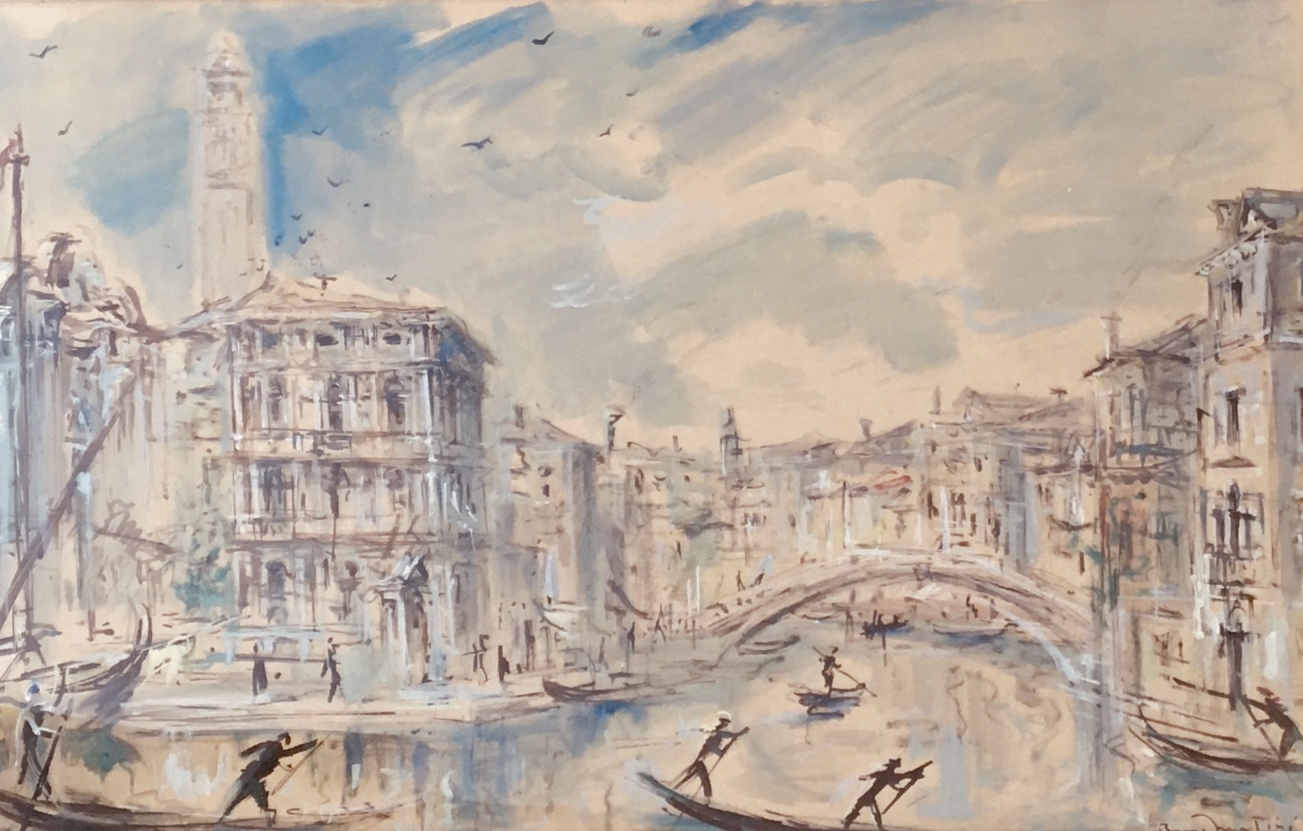 Bruno Martini, Gondoliers à Venise Bruno Martini, Gondoliers à Venise