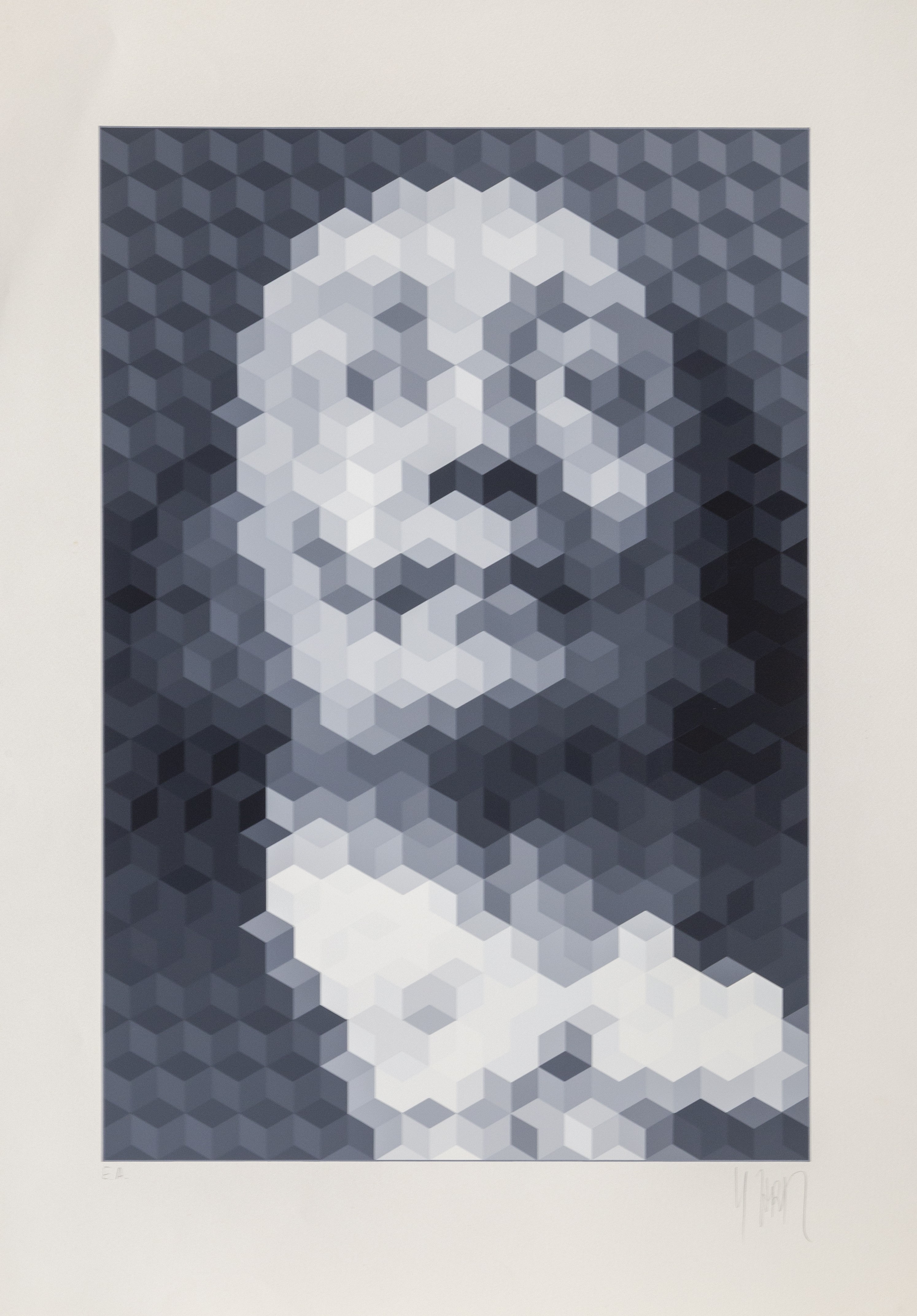 Jean-Pierre Yvaral, Face of Dali - Grey Jean-Pierre Yvaral, Face of Dali - Grey