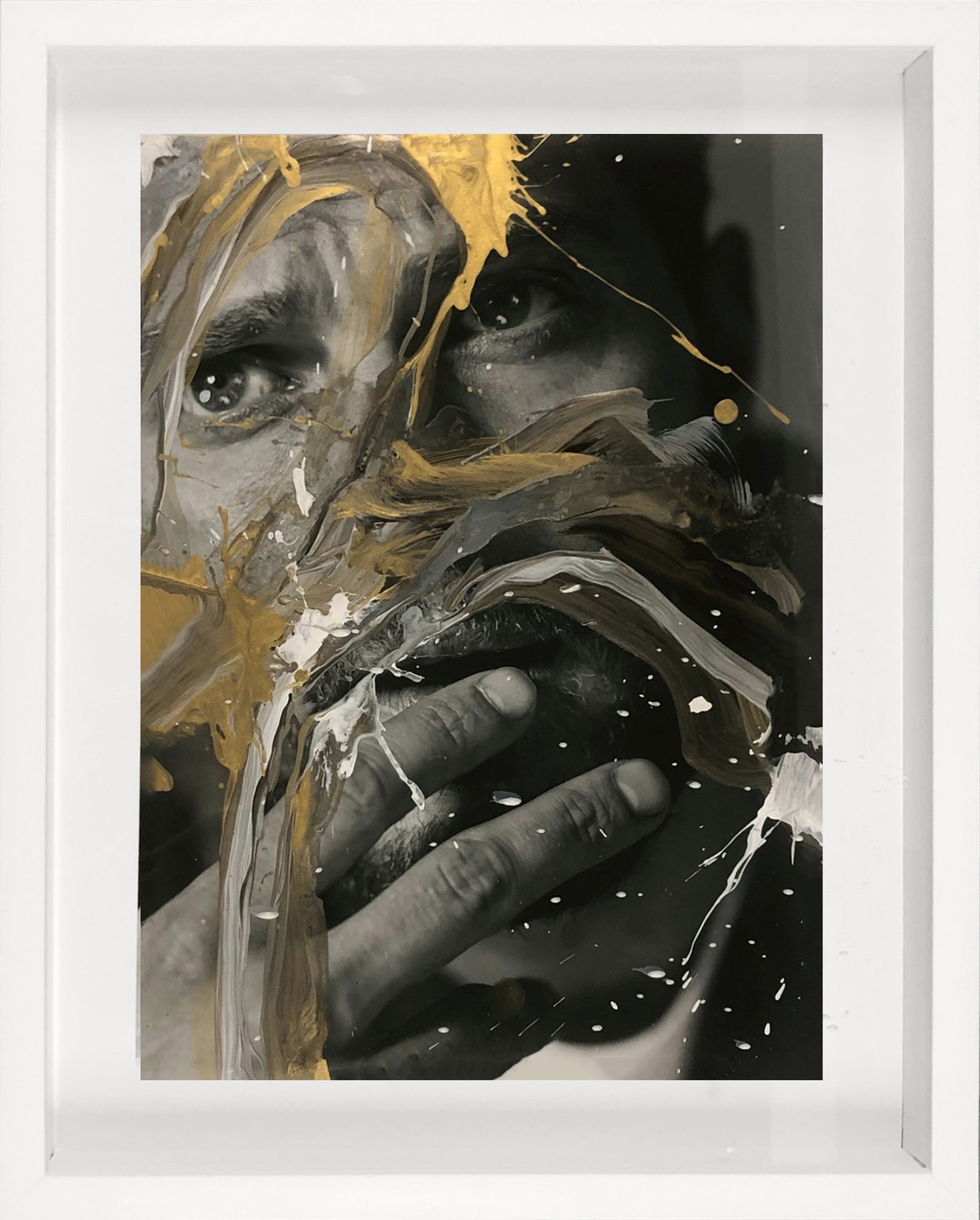 Hunter & Gatti, Aleksander Skarsgard. Portrait photography intervened by the artists. Hunter & Gatti, Aleksander Skarsgard. Portrait photography intervened by the artists.