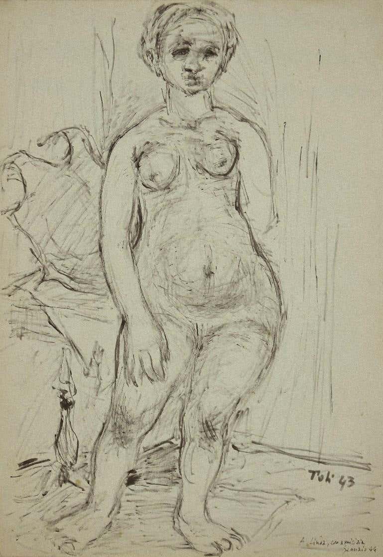 Toti Scialoja, Nude of Woman Toti Scialoja, Nude of Woman
