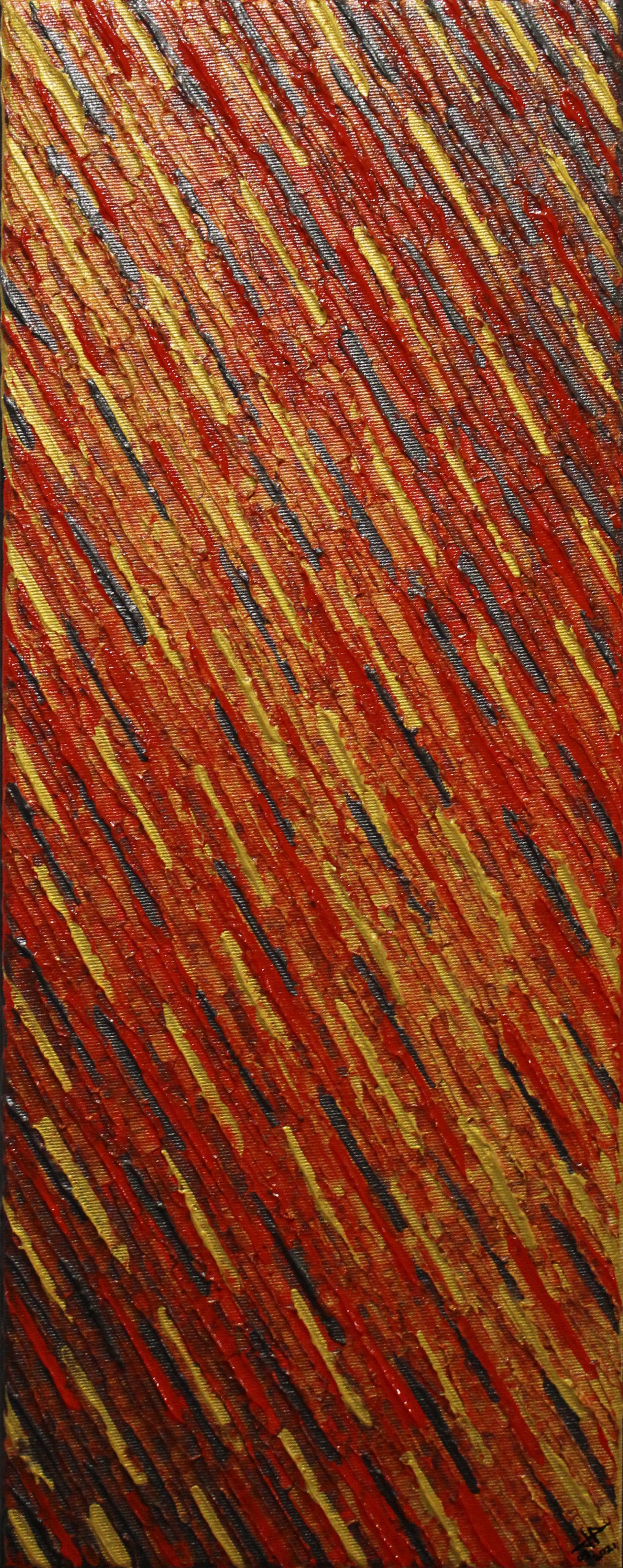 Jonathan Pradillon, Texture couteau or rouge grise Jonathan Pradillon, Texture couteau or rouge grise
