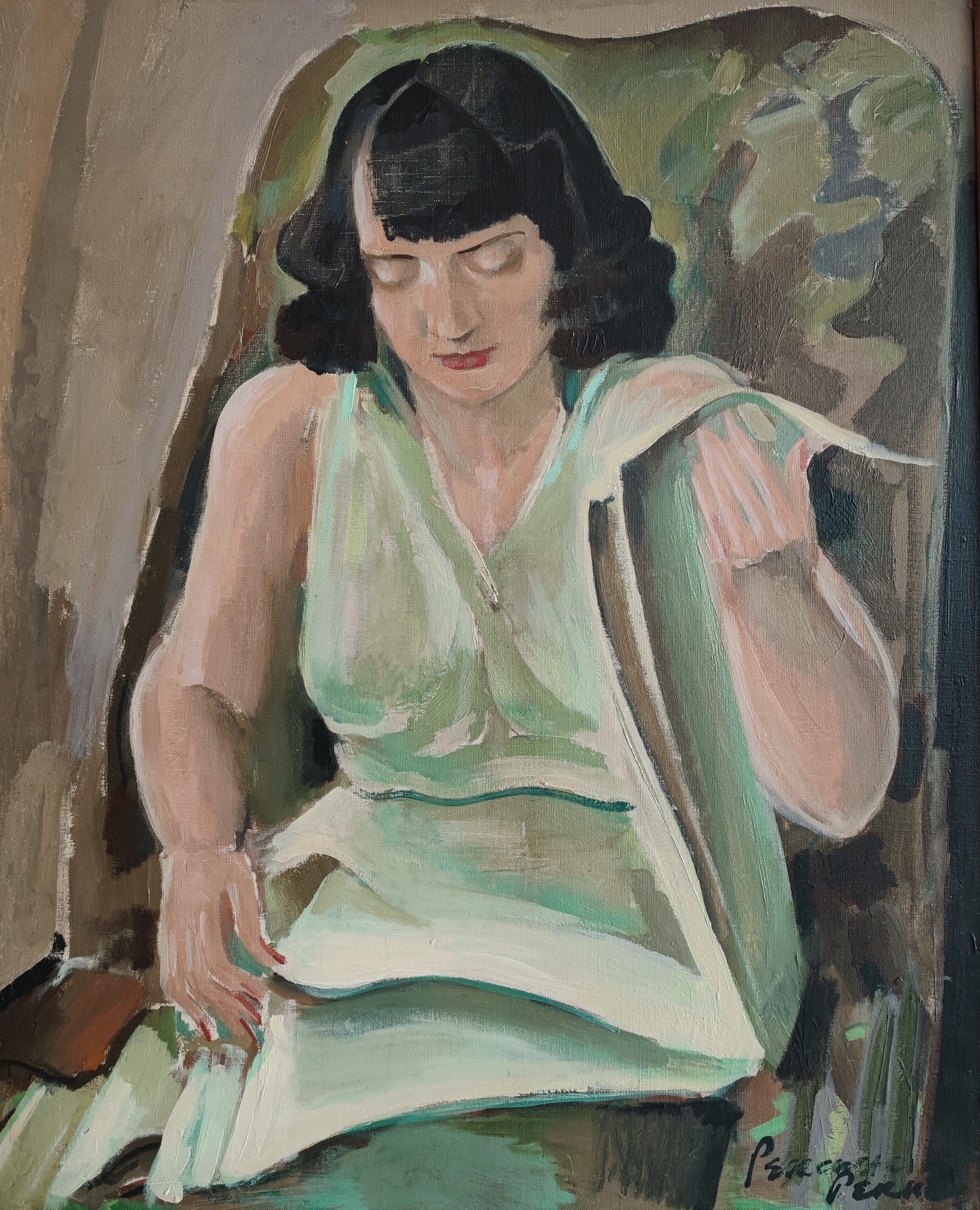 Percival Pernet, Jeune femme à la lecture Percival Pernet, Jeune femme à la lecture