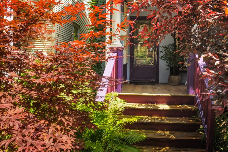 Dennis Church, Front Porch and Foliage, Wisconsin USA Dennis Church, Front Porch and Foliage, Wisconsin USA
