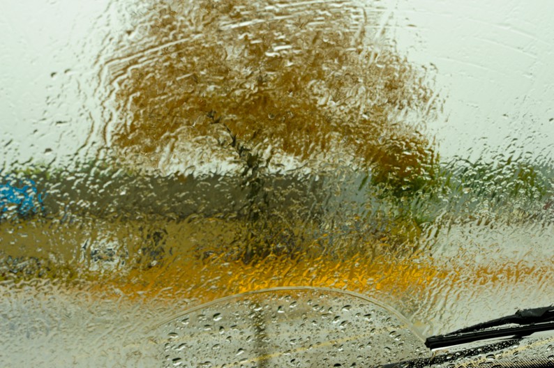 Dennis Church, Rain on Car Windshield, Wisconsin USA Dennis Church, Rain on Car Windshield, Wisconsin USA