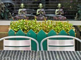 Photographie, Buddhist Monk Figurines, Miami Beach, Florida USA, Dennis Church