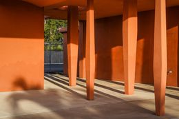 Photographie, Architectural Columns with Palm Shadow, Florida,, Dennis Church