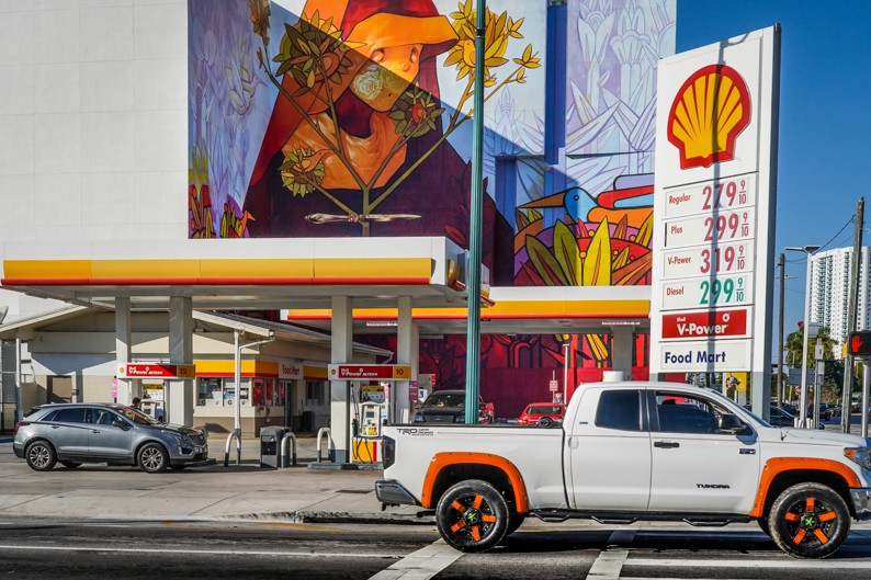 Dennis Church, Mural, Gas Station and Truck, Miami, Florida Dennis Church, Mural, Gas Station and Truck, Miami, Florida