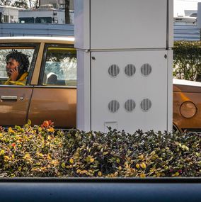 Fotografien, Man in Car on Phone, Tampa, Florida, Dennis Church