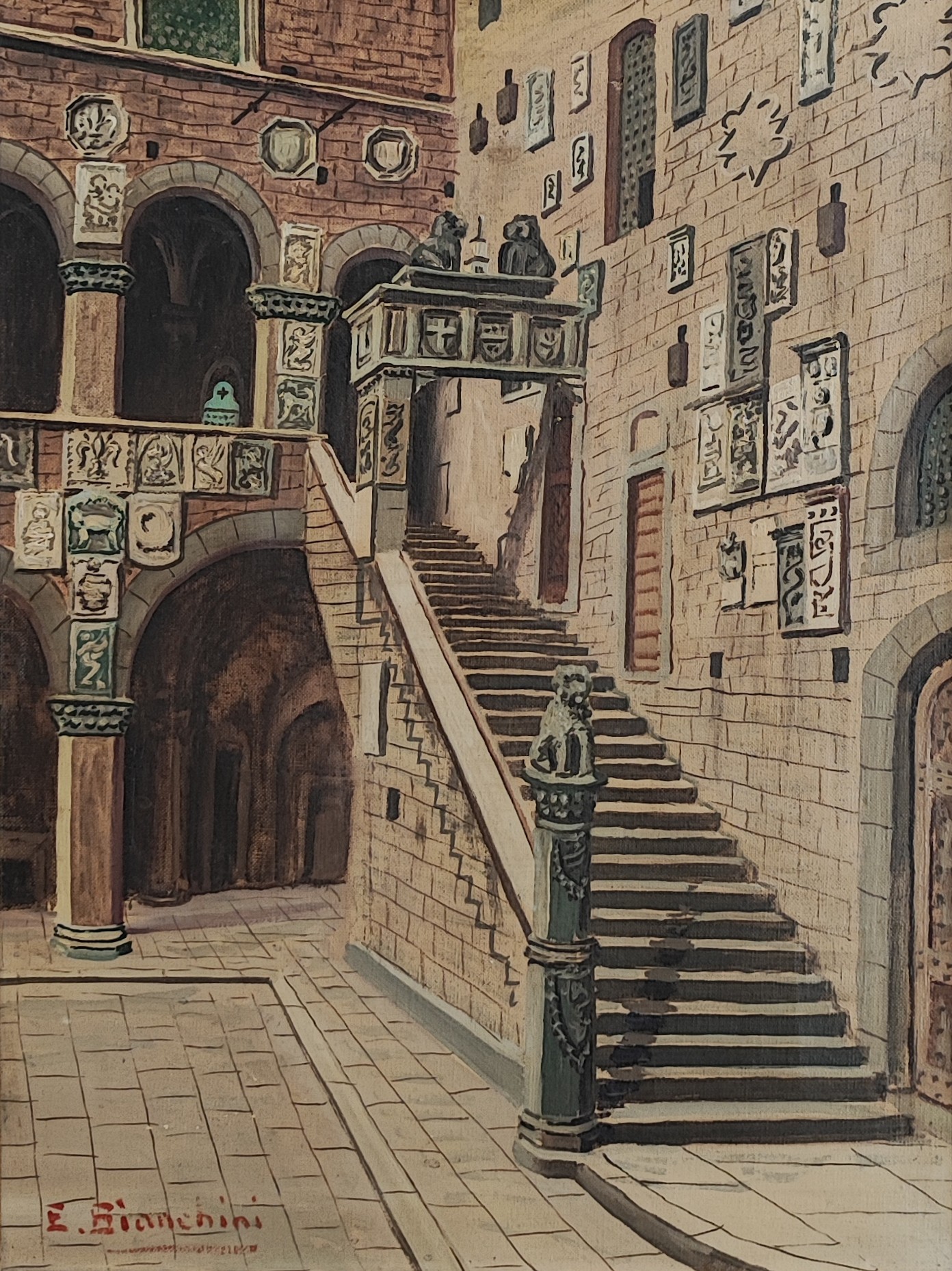 Enrico Bianchini, Firenze Cortile del Bargello Enrico Bianchini, Firenze Cortile del Bargello