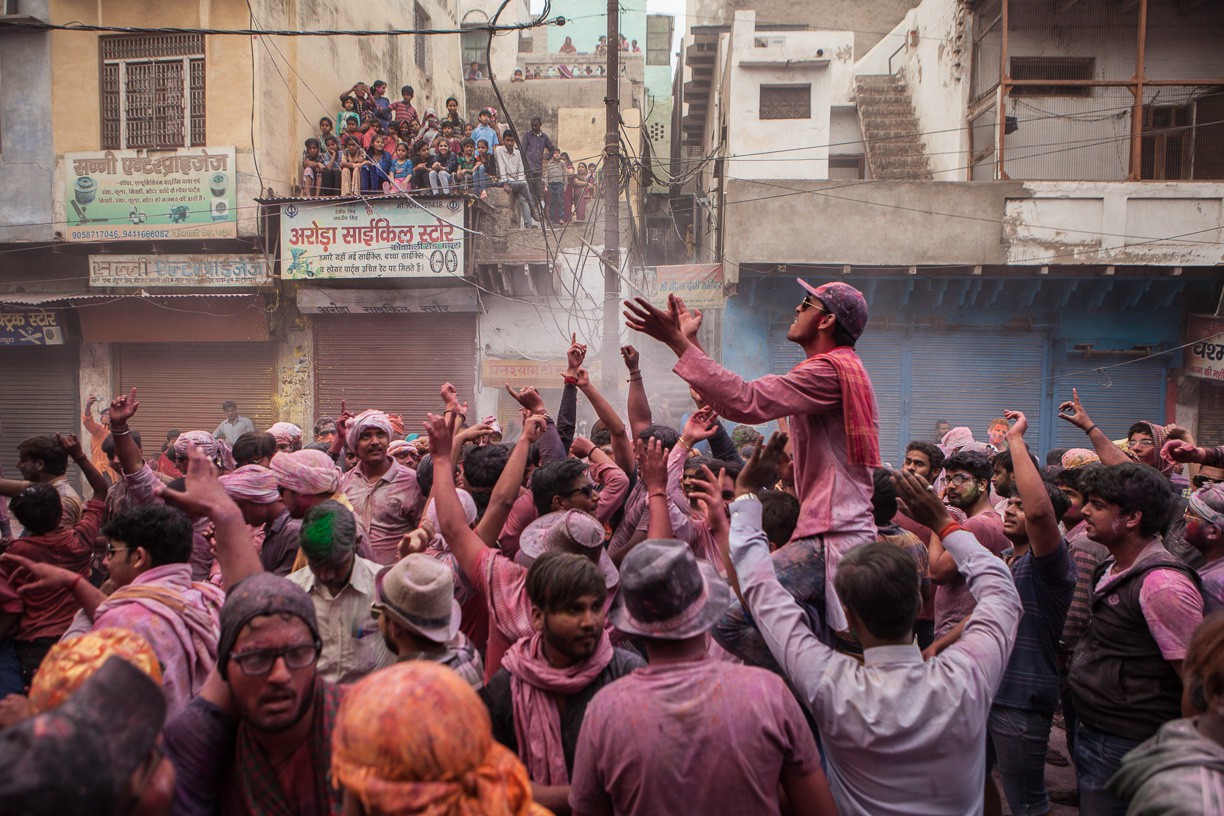 Hervé All, Holi day, Mathura, India I Hervé All, Holi day, Mathura, India I