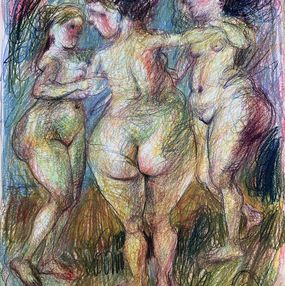 Fine Art Drawings, The Three Graces, Fredy Escobar Vega