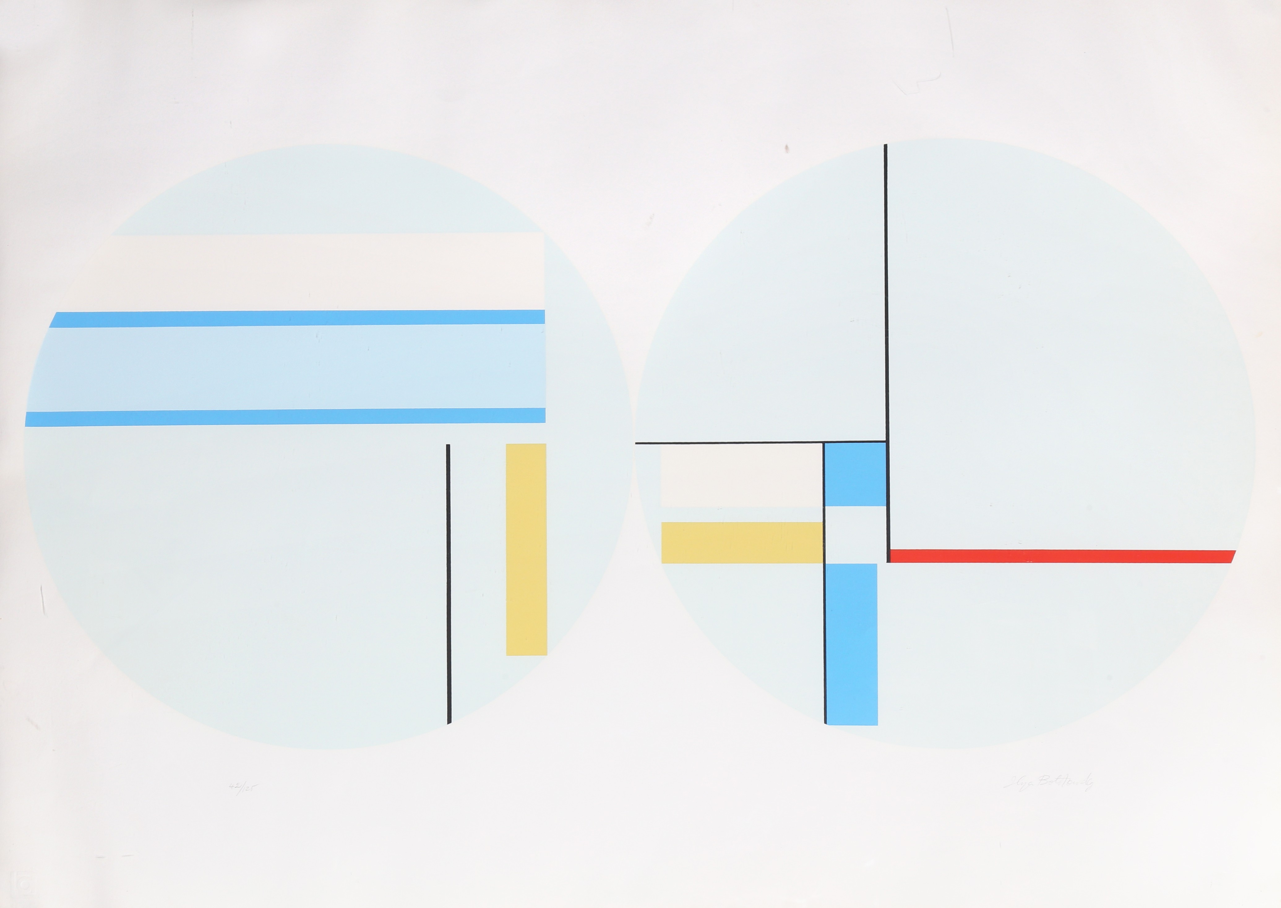 Ilya Bolotowsky, Two Blue Tondos Ilya Bolotowsky, Two Blue Tondos