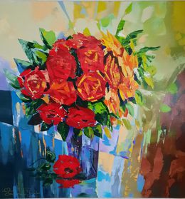 Peinture, Roses, Svitlana Loguinoff Gryshko
