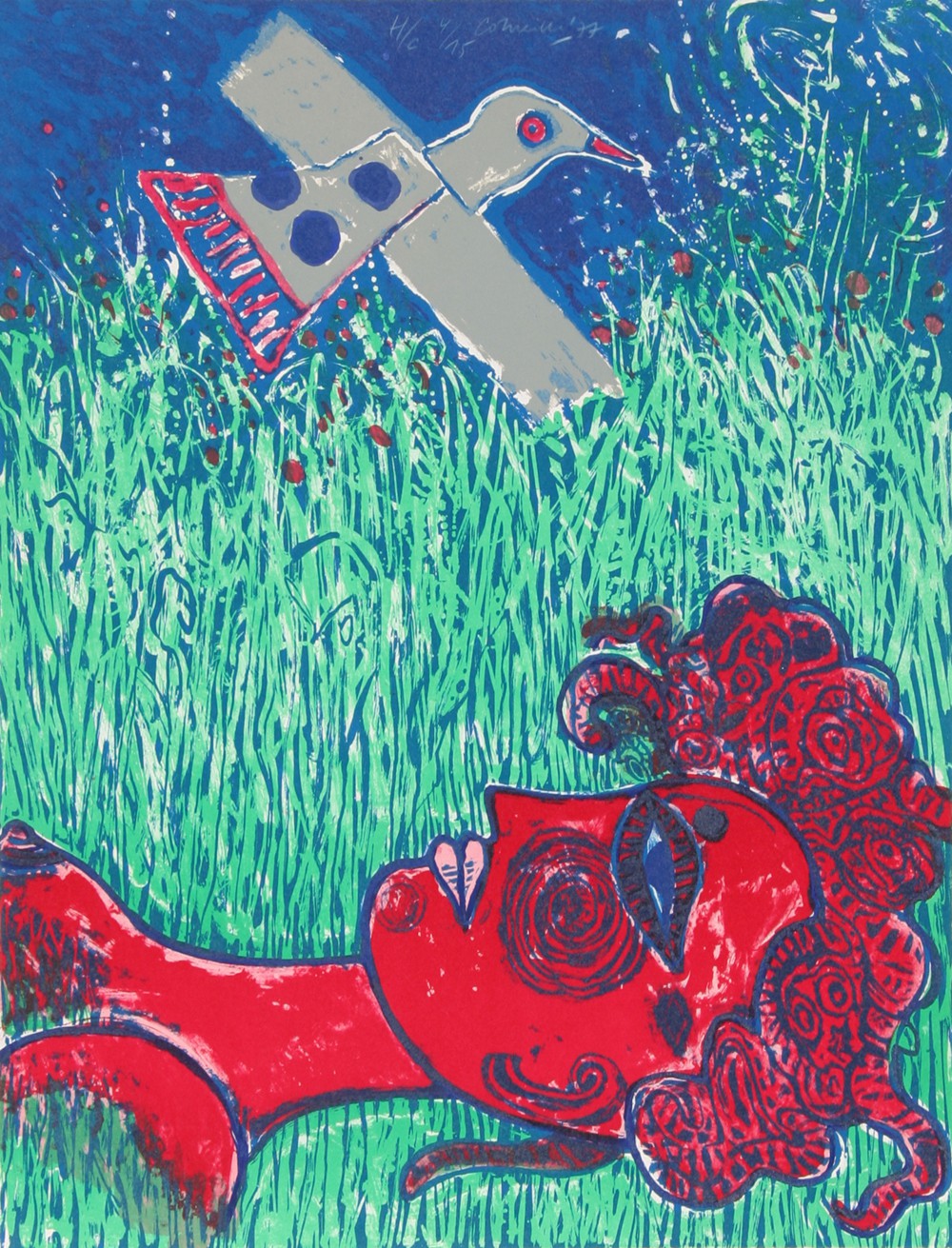 Corneille, La Femme aux paupières peintes Corneille, La Femme aux paupières peintes