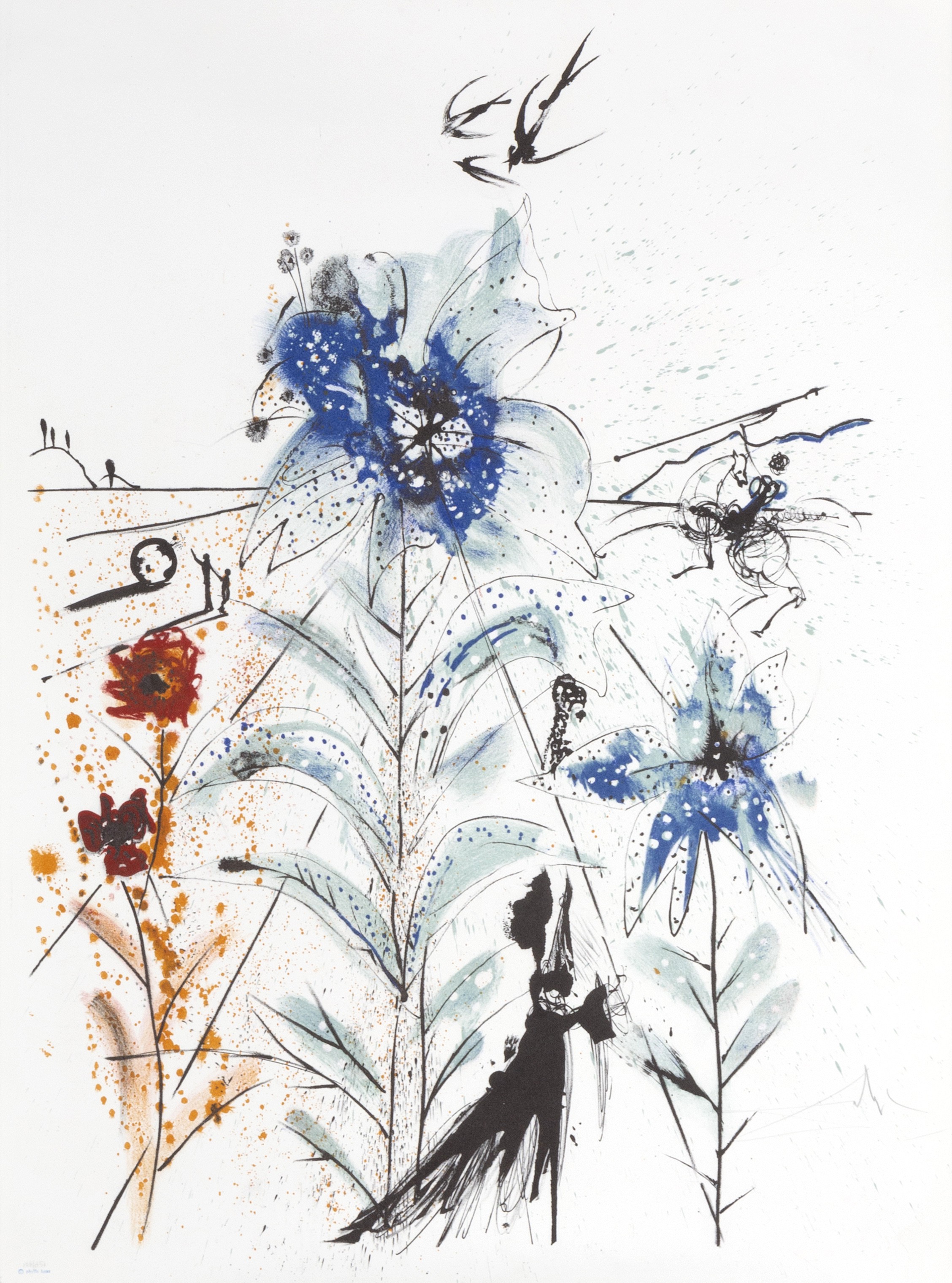 Salvador Dali, Flower Magician Salvador Dali, Flower Magician