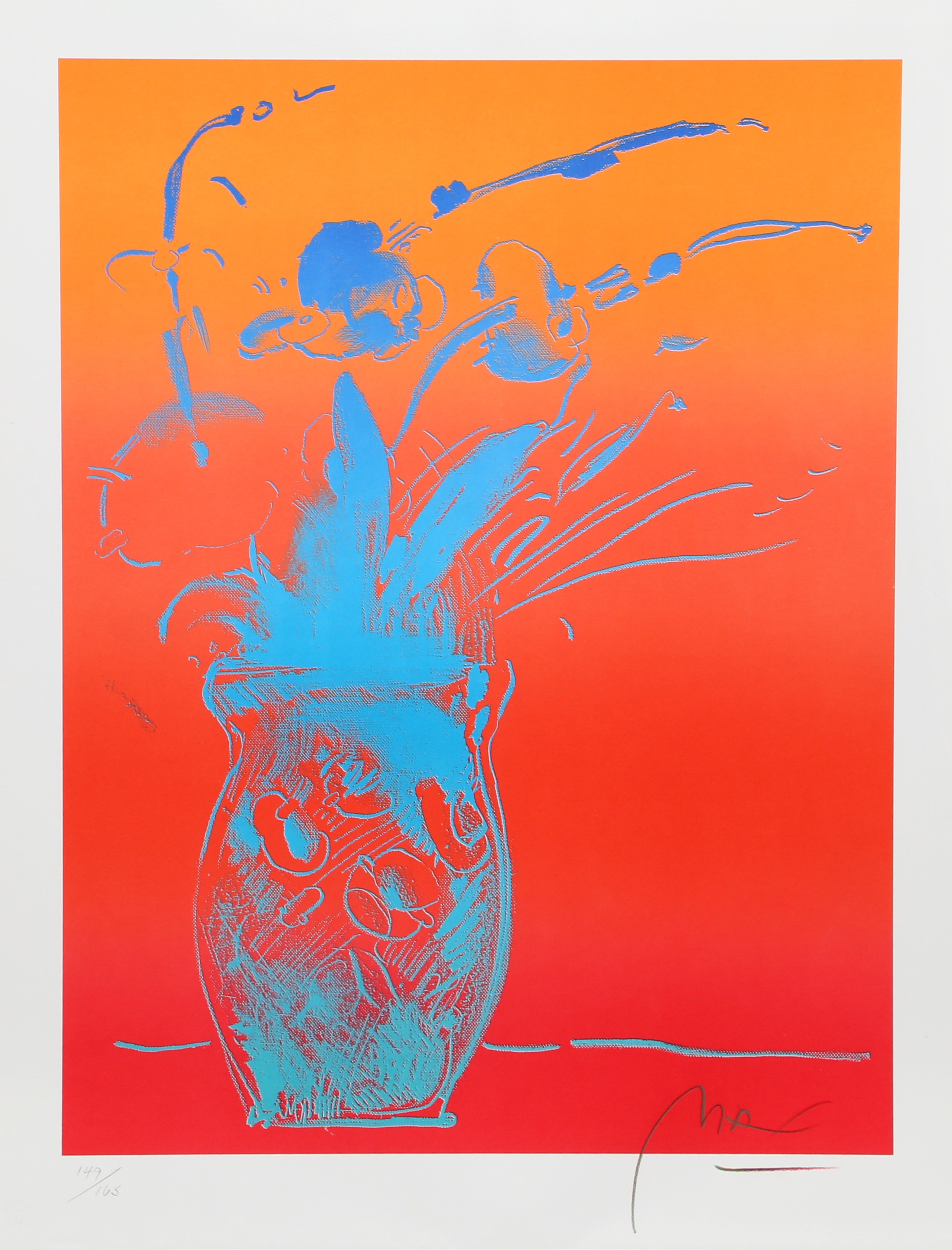 Peter Max, Blue Vase Peter Max, Blue Vase
