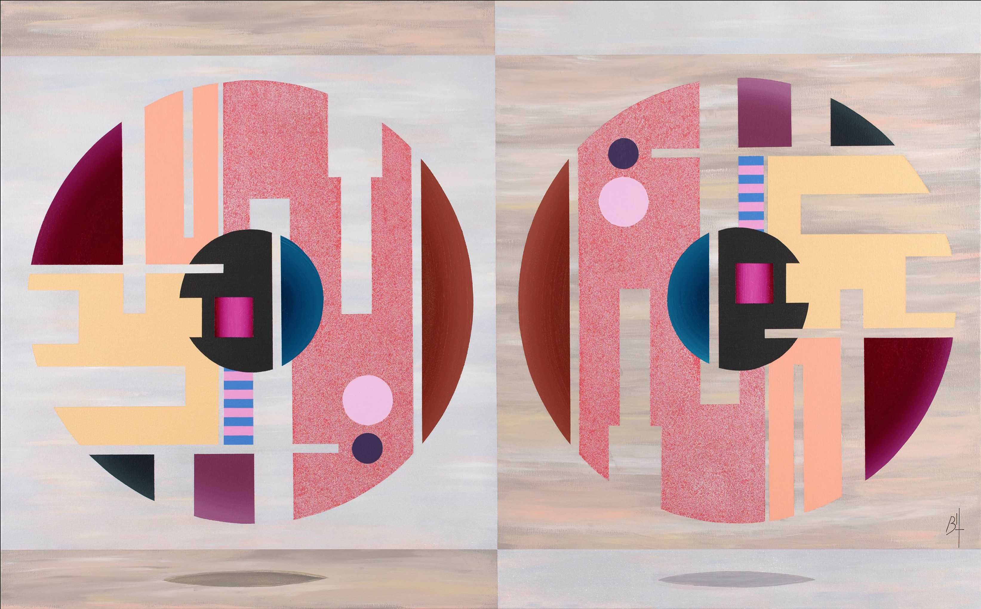 Bruno Hoopka, Couple of opposite circles Bruno Hoopka, Couple of opposite circles