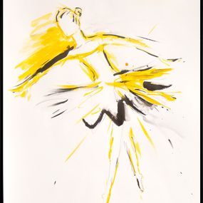 Painting, Golden dancer III, Marcela Zemanova