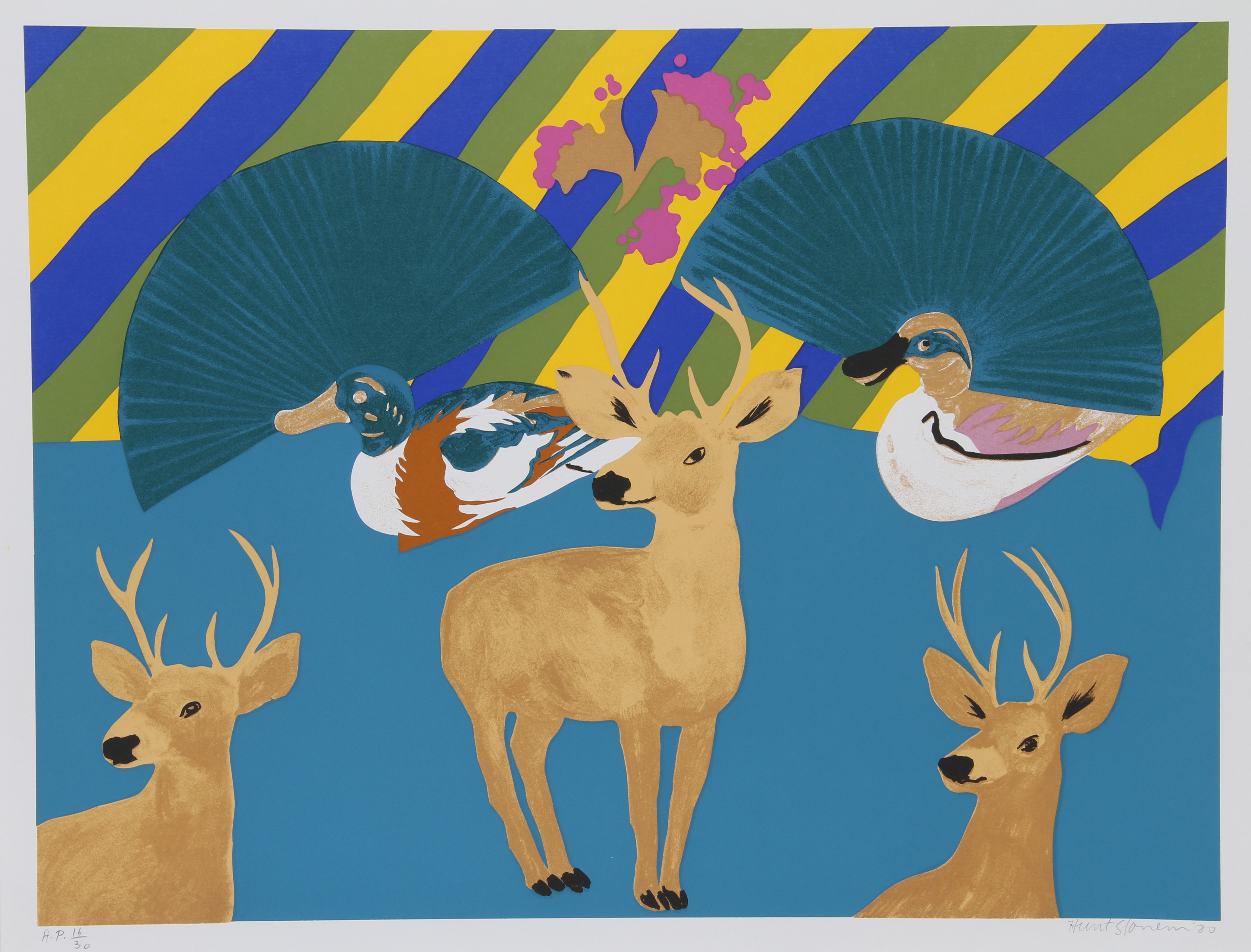 Hunt Slonem, Three Deer Hunt Slonem, Three Deer