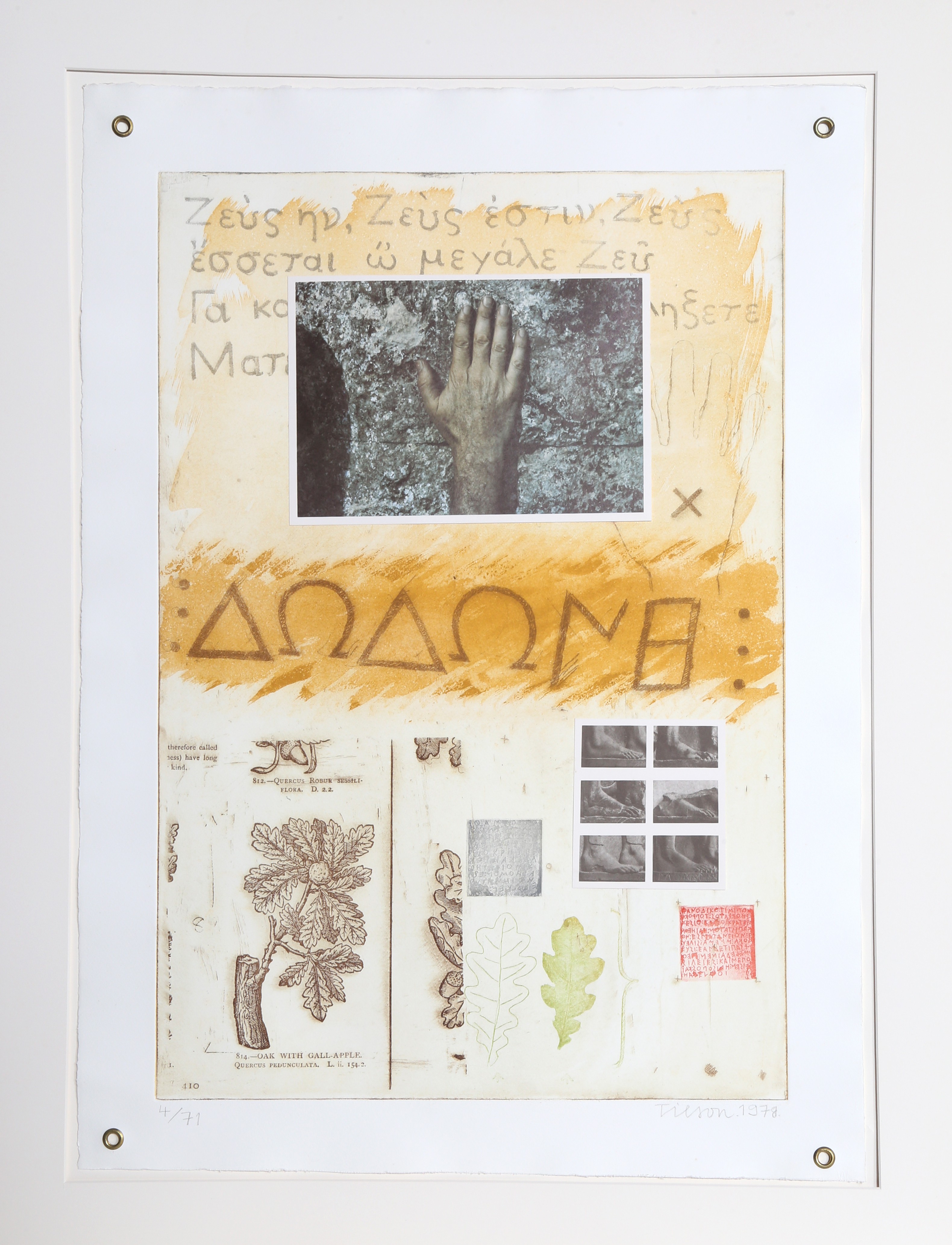 Joe Tilson, Proscinemi Dodona, Oracle of Zues Joe Tilson, Proscinemi Dodona, Oracle of Zues