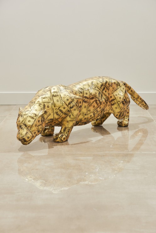 ▷ Golden dollar panther by Ghost Art, 2020, Sculpture