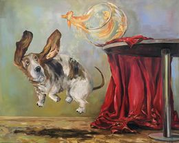 Painting, Flying in a dream and in reality, Evgeniya Kapatskaya