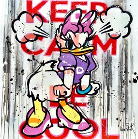 Painting, Daisy Duck, keep calm and be cool, Patrick Cornée