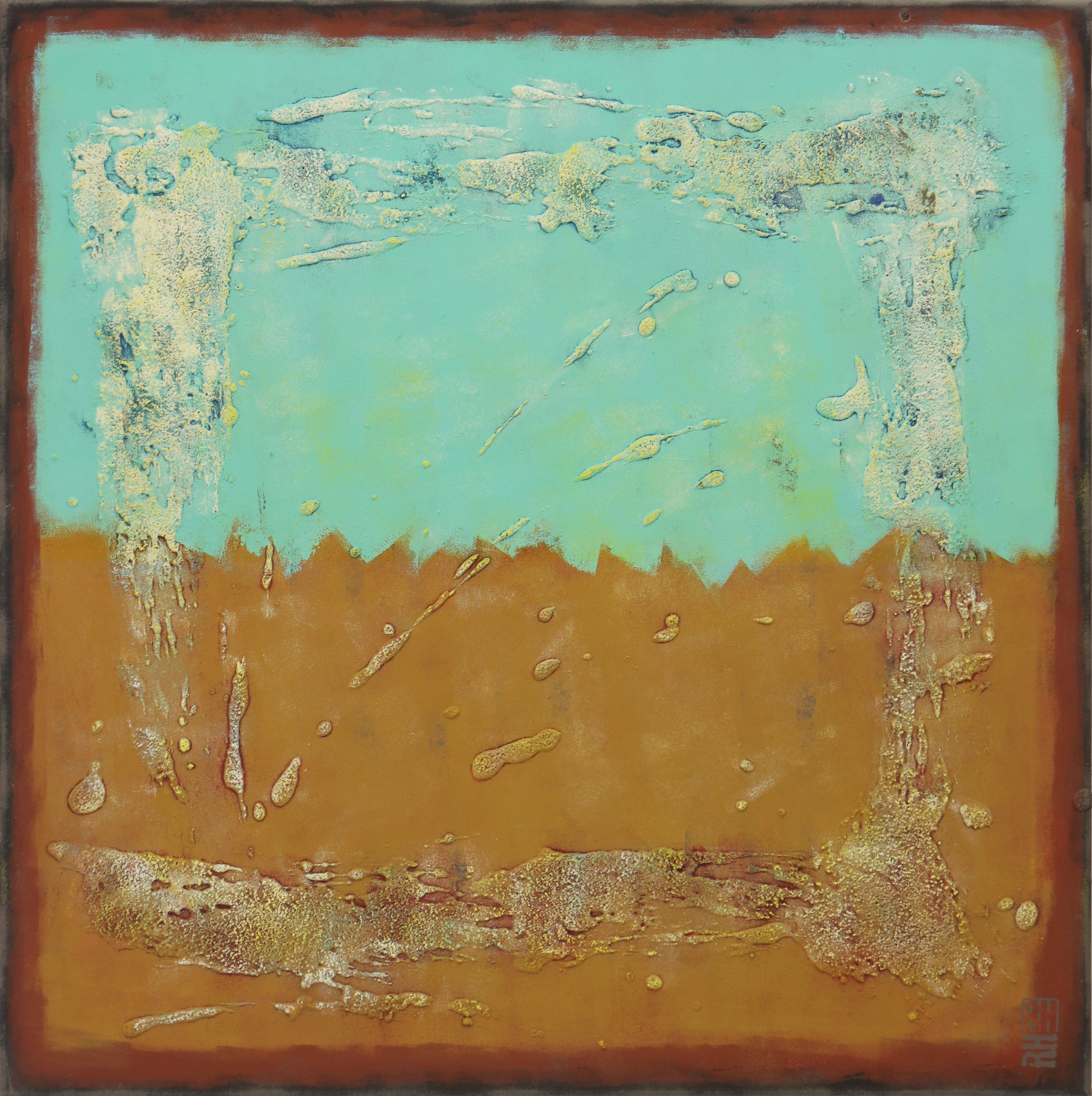 Ronald Hunter, Sand & Turquoise Square Ronald Hunter, Sand & Turquoise Square