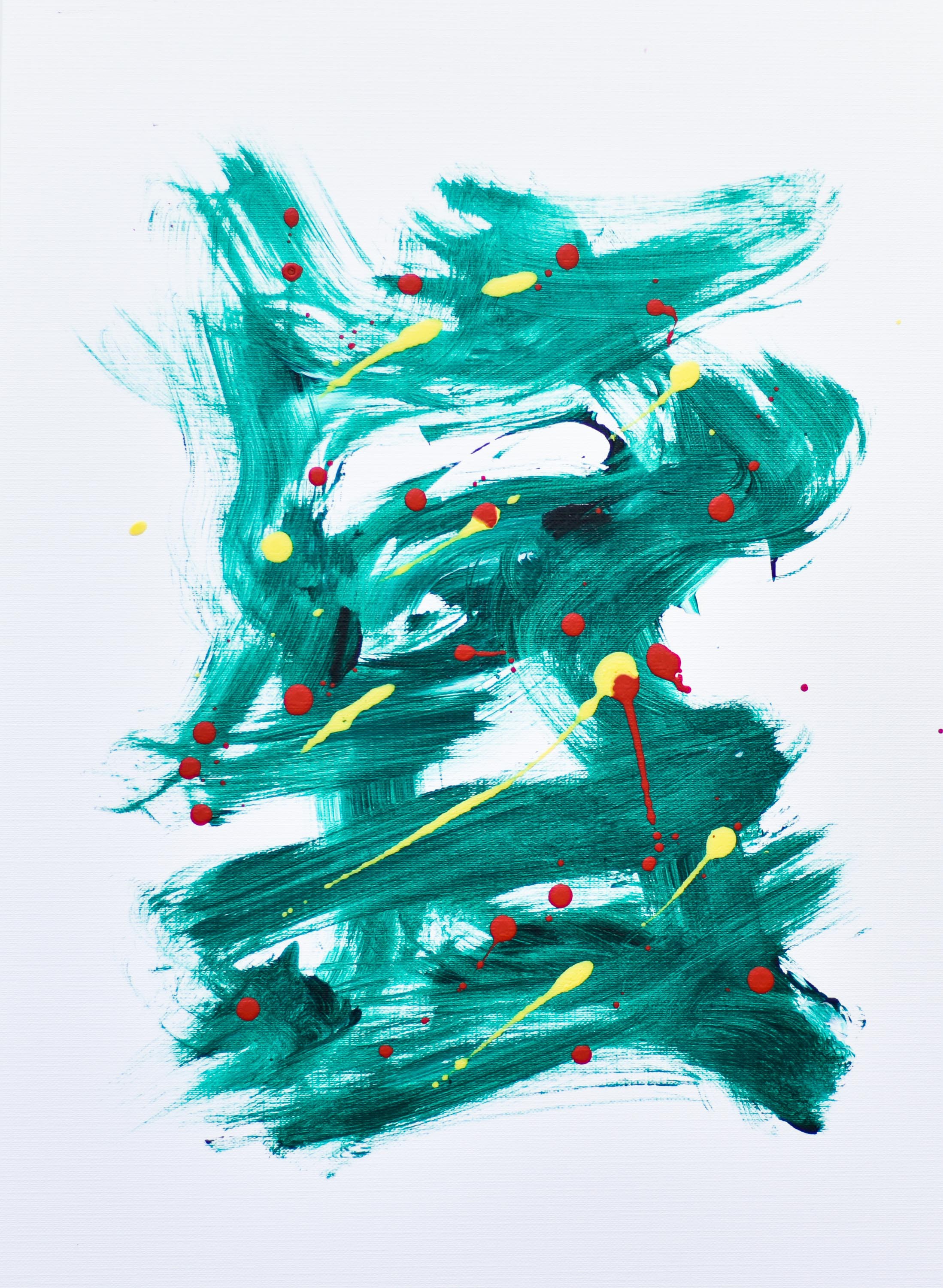 Gina Vor, Green Abstract - Abstrait Vert Gina Vor, Green Abstract - Abstrait Vert