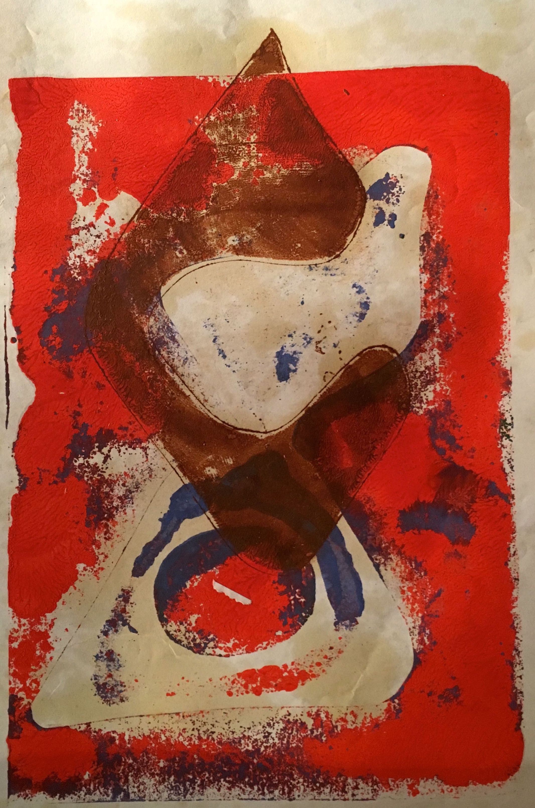 Moon Shin, 1979 Red Abstraction Rouge Moon Shin, 1979 Red Abstraction Rouge