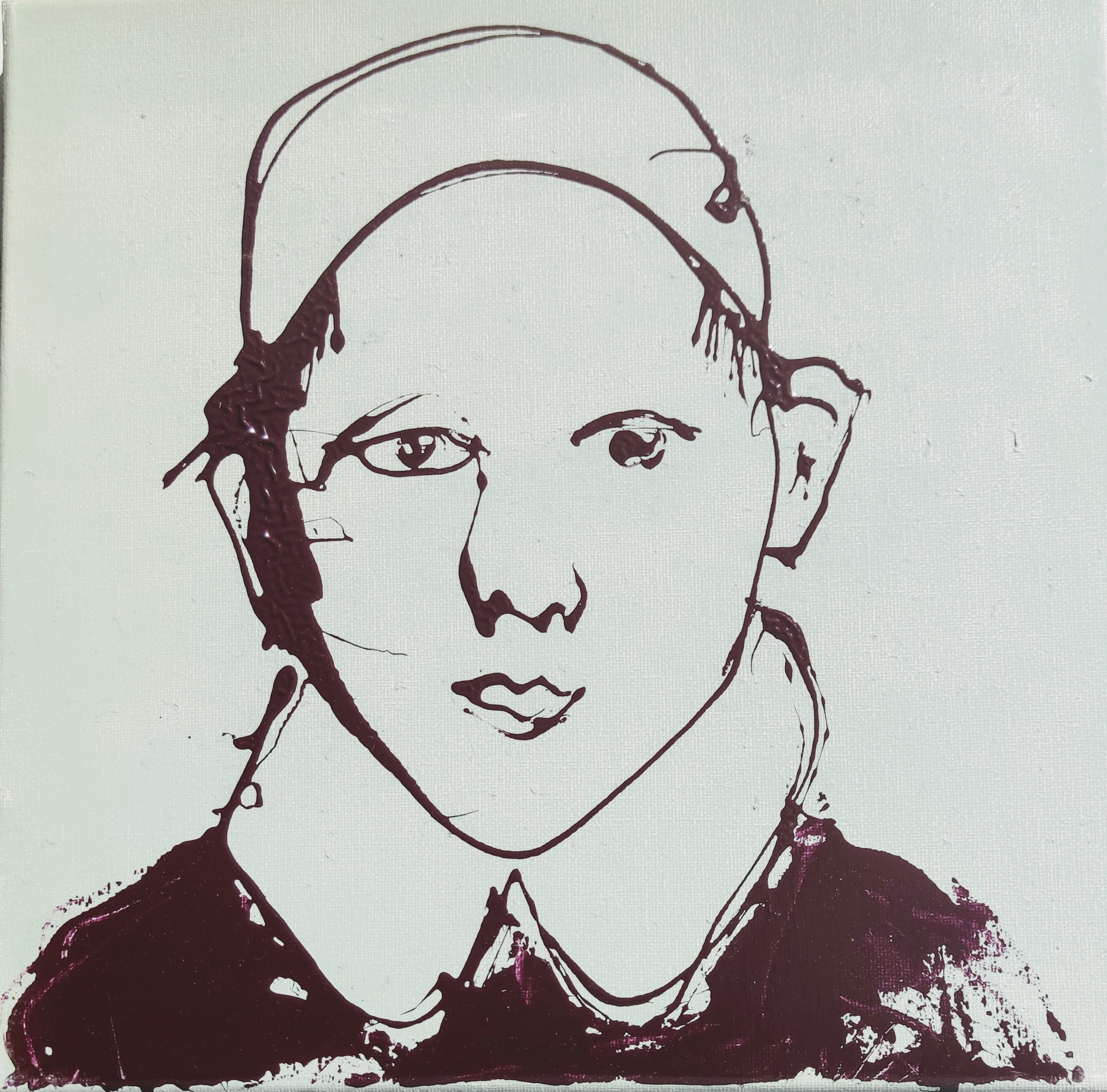 Laurent Godard, Le rassurant Raoul - Portrait en dripping Laurent Godard, Le rassurant Raoul - Portrait en dripping