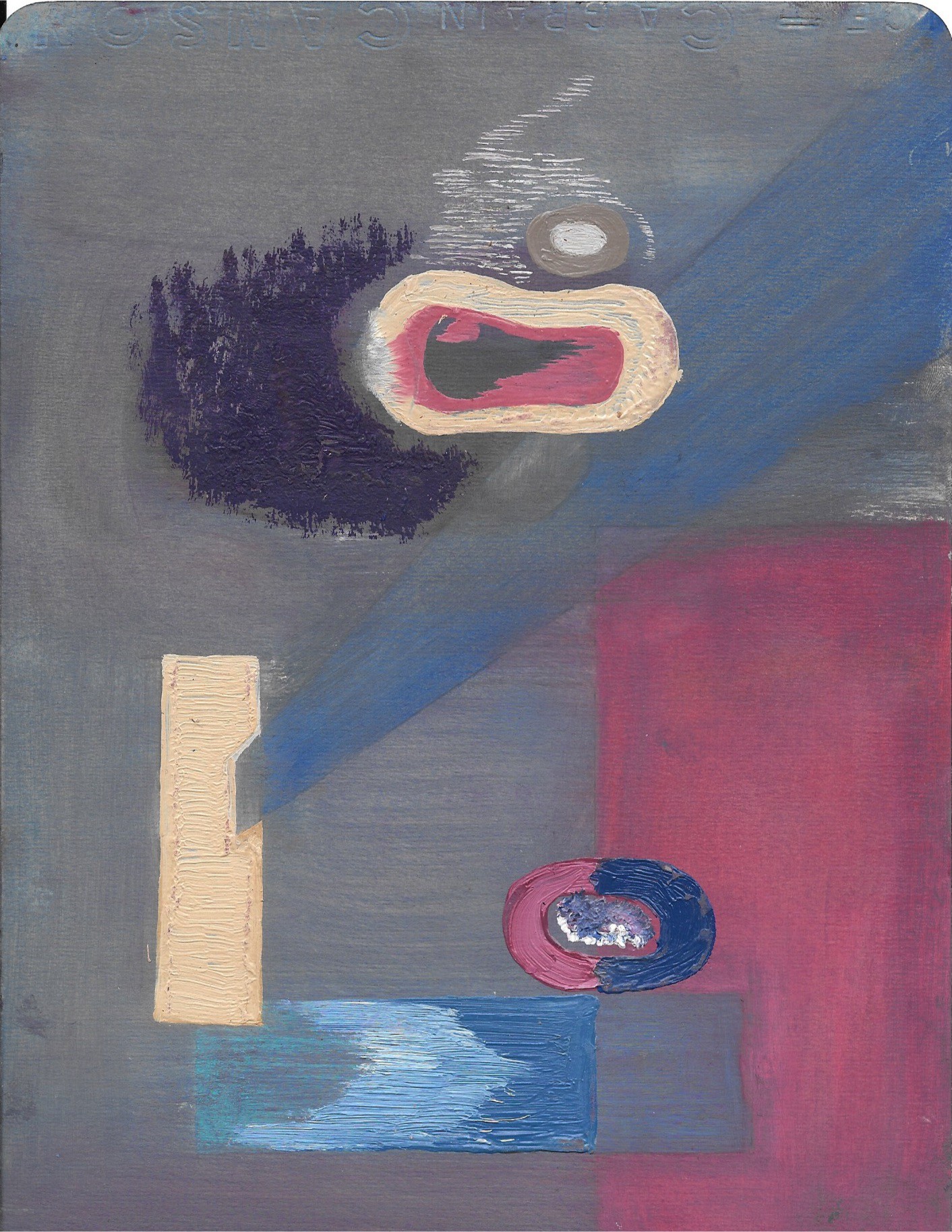 Moon Shin, Blue pink Abstraction Bleue Rose 1973 Moon Shin, Blue pink Abstraction Bleue Rose 1973