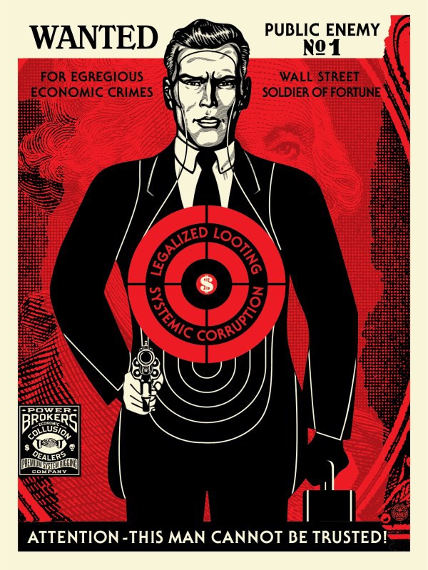Shepard Fairey (Obey), Wall street public enemy Shepard Fairey (Obey), Wall street public enemy