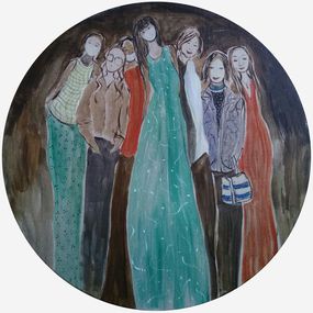 Gemälde, Happy gathering time, Wei-Hong Ma