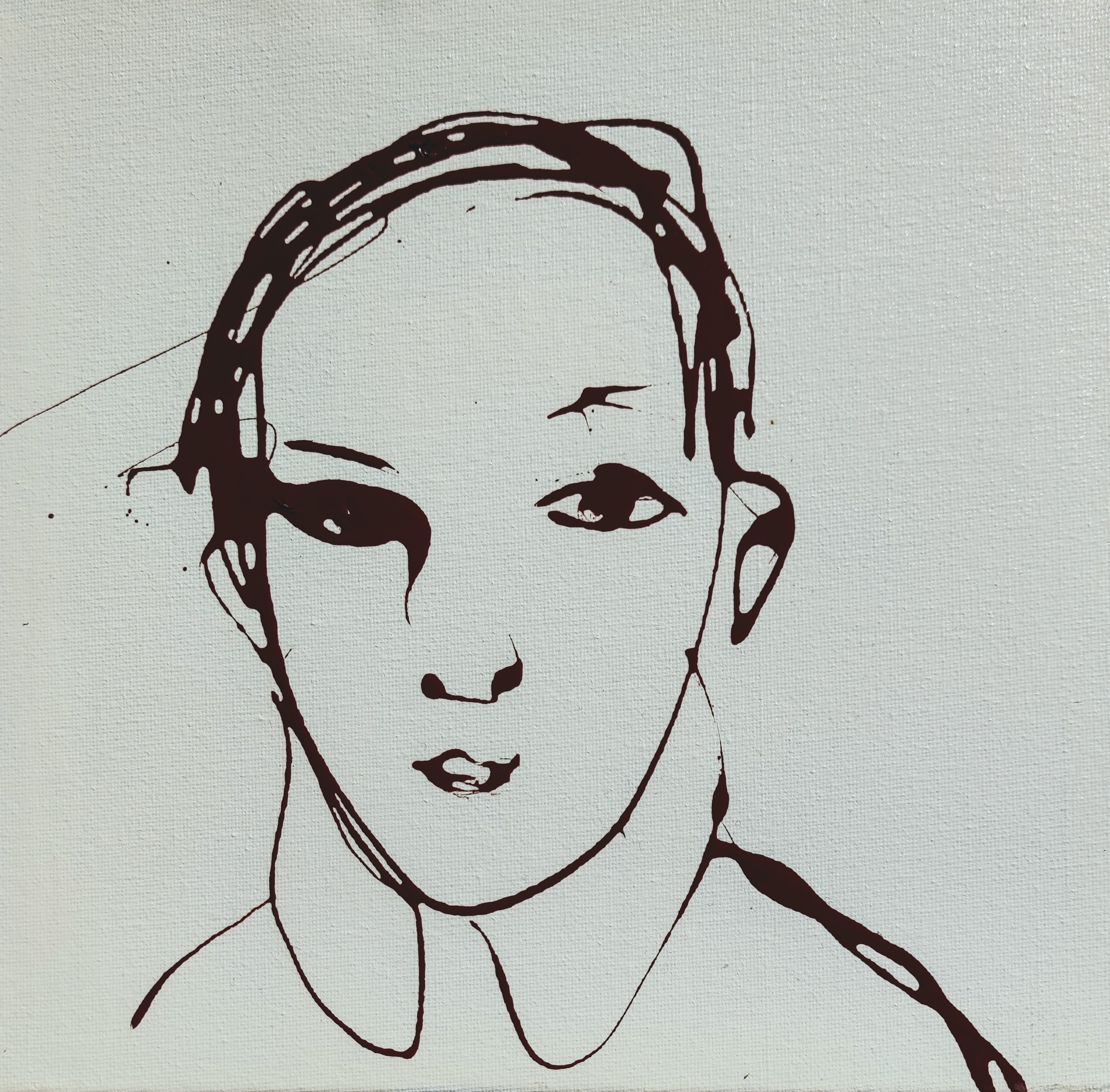 Laurent Godard, Le coquet Connor - Portrait en dripping Laurent Godard, Le coquet Connor - Portrait en dripping