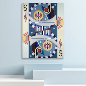 Bruno Hoopka, Playing card 1S - Diamond set circles Bruno Hoopka, Playing card 1S - Diamond set circles